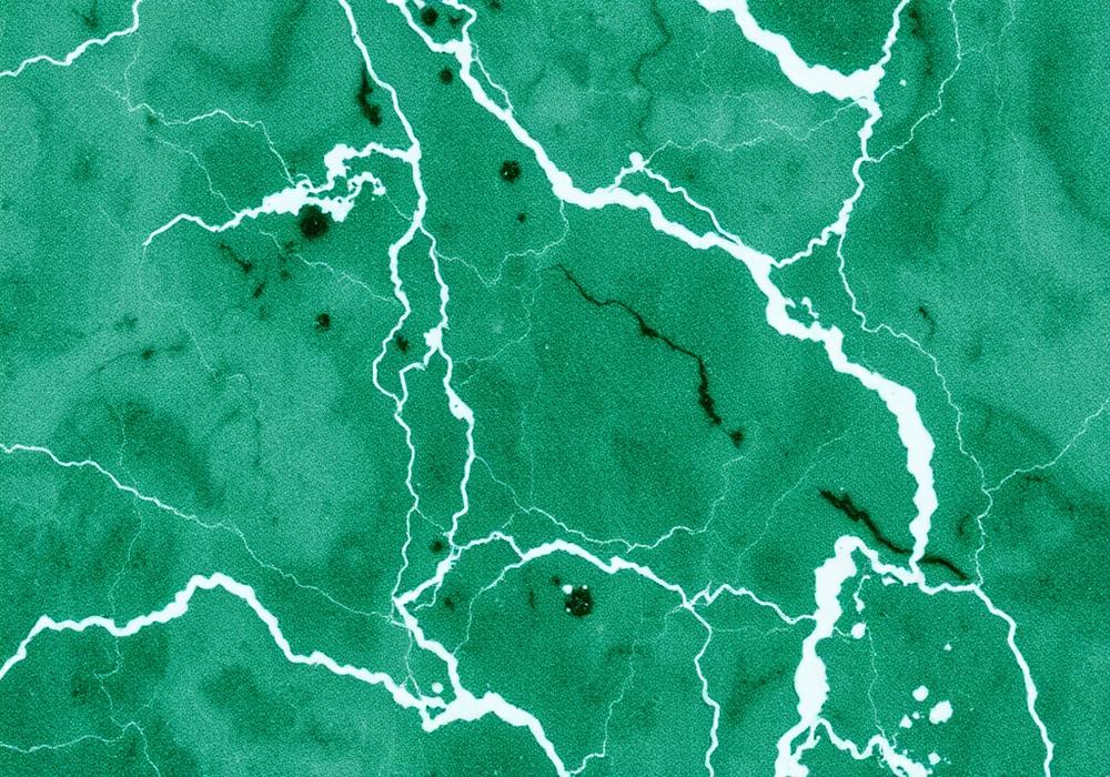 Green stone surface